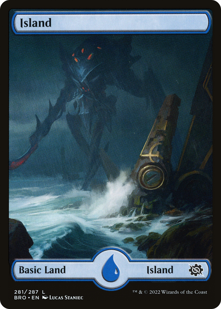Image of Island (281) - Full Art (BRO-281) - The Brothers' War Foil