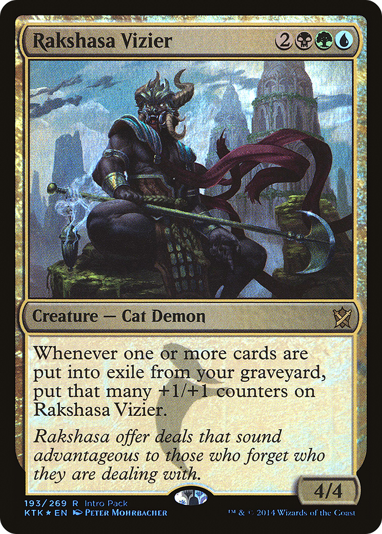 Image of Rakshasa Vizier (UMP-193) - Khans of Tarkir Promos Foil