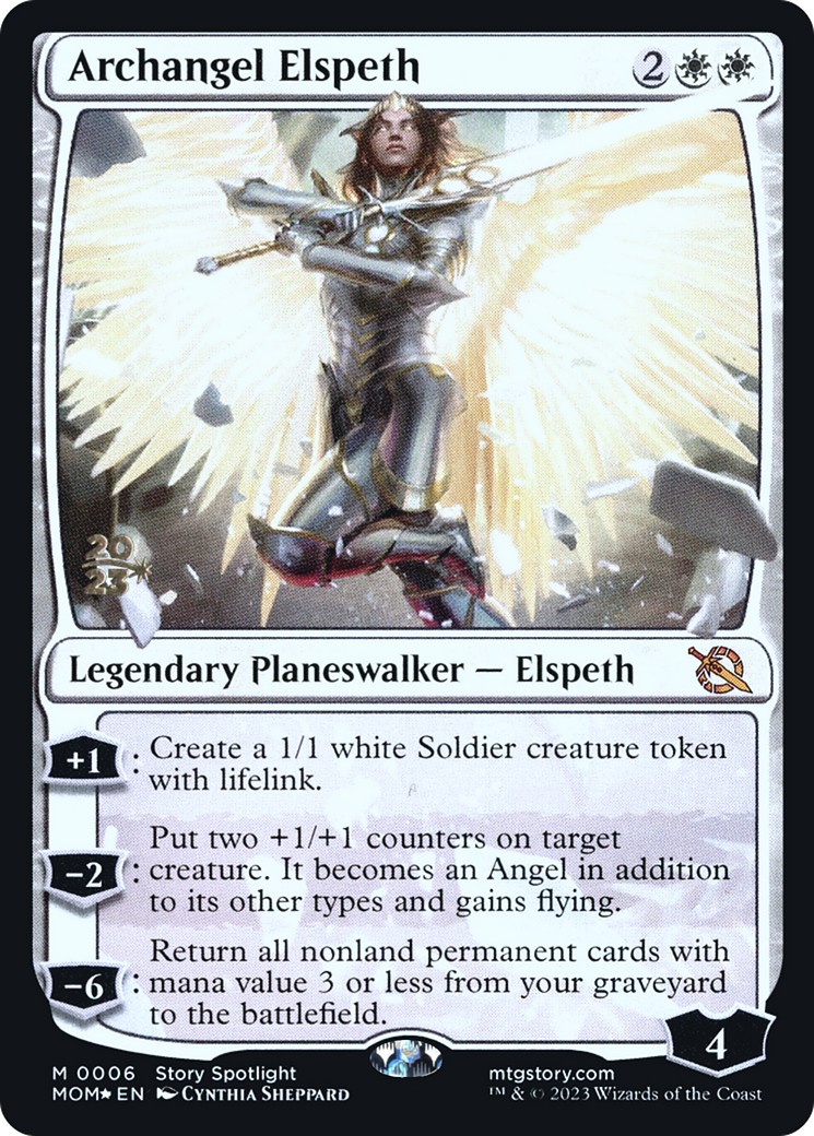 Image of Archangel Elspeth (PRE-006) - March of the Machine Promos Foil
