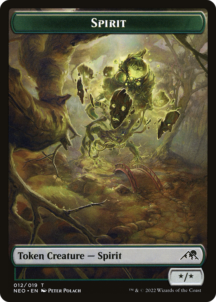Image of Spirit Token (012) (NEO-012) - Kamigawa: Neon Dynasty Tokens