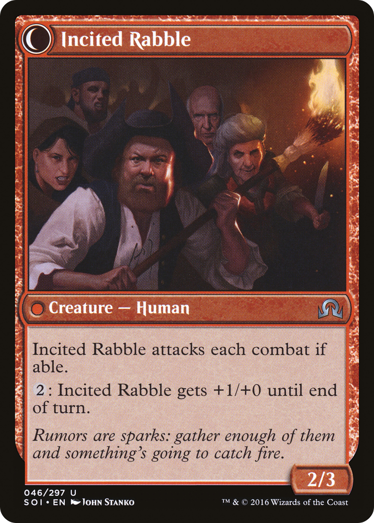 Image of Town Gossipmonger (SOI-046) - Shadows over Innistrad: (Double Faced Transform) Foil