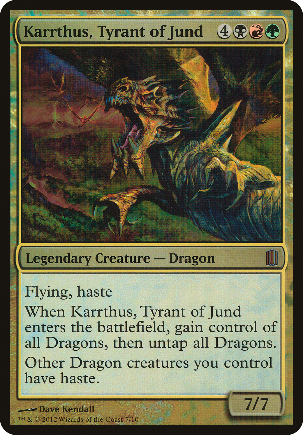 Image of Karrthus, Tyrant of Jund (Commander's Arsenal) (OVER-) - Commander's Arsenal Oversized Foil