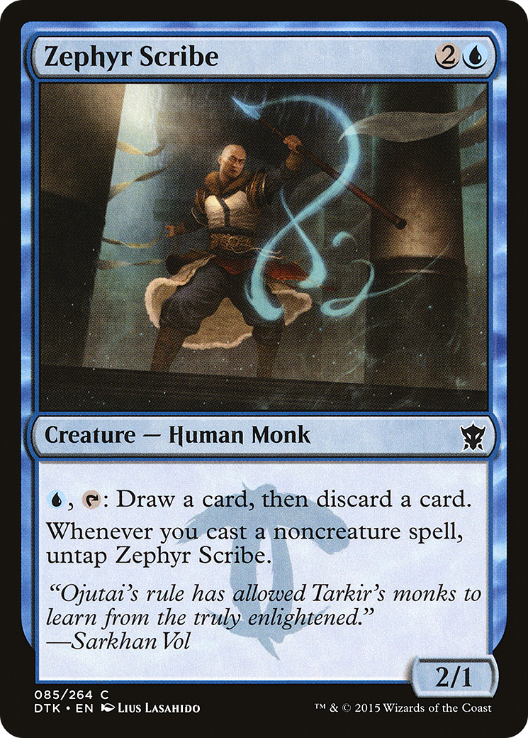 Image of Zephyr Scribe (DTK-085) - Dragons of Tarkir Foil