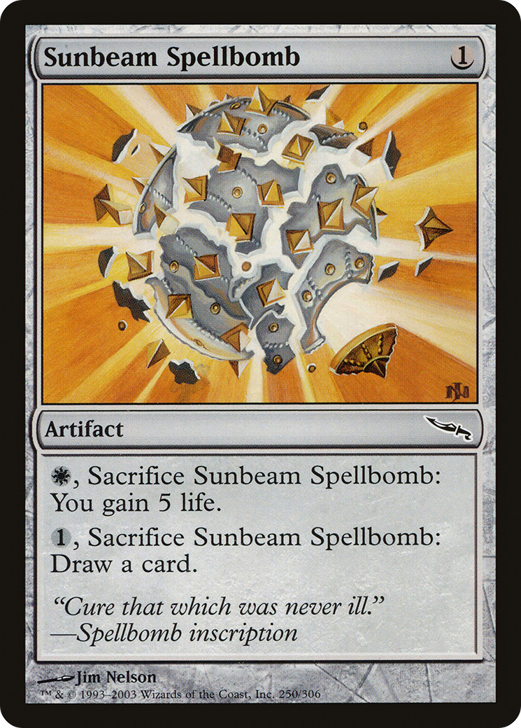 Image of Sunbeam Spellbomb (MRD-250) - Mirrodin Foil