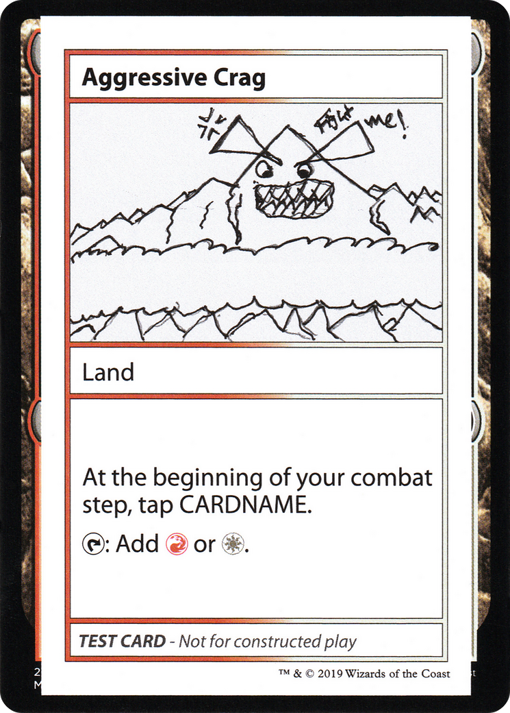 Image of Aggressive Crag (No PW Symbol) (CMB1-) - Mystery Booster Playtest Cards 2021