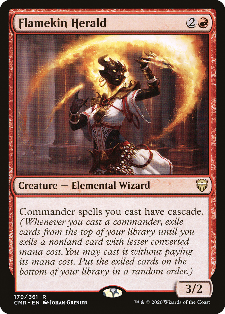 Image of Flamekin Herald (CMR-179) - Commander Legends Foil