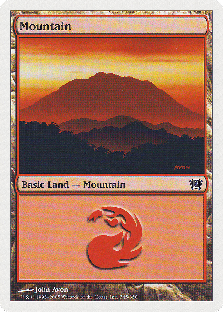 Image of Mountain (345) (9ED-345) - 9th Edition Foil