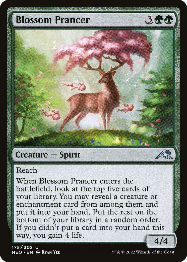 Image of Blossom Prancer (NEO-175) - Kamigawa: Neon Dynasty Foil