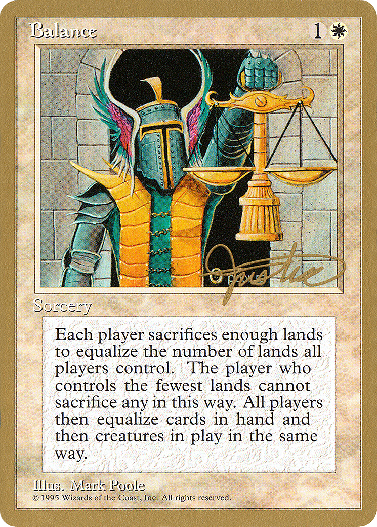 Image of Balance - 1996 Mark Justice (4ED) (WCD-) - Pro Tour Collector Set