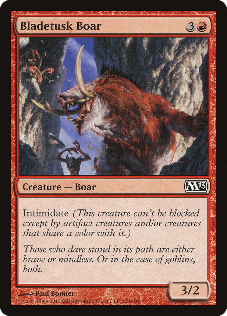 Image of Bladetusk Boar (M13-121) - Magic 2013 Foil