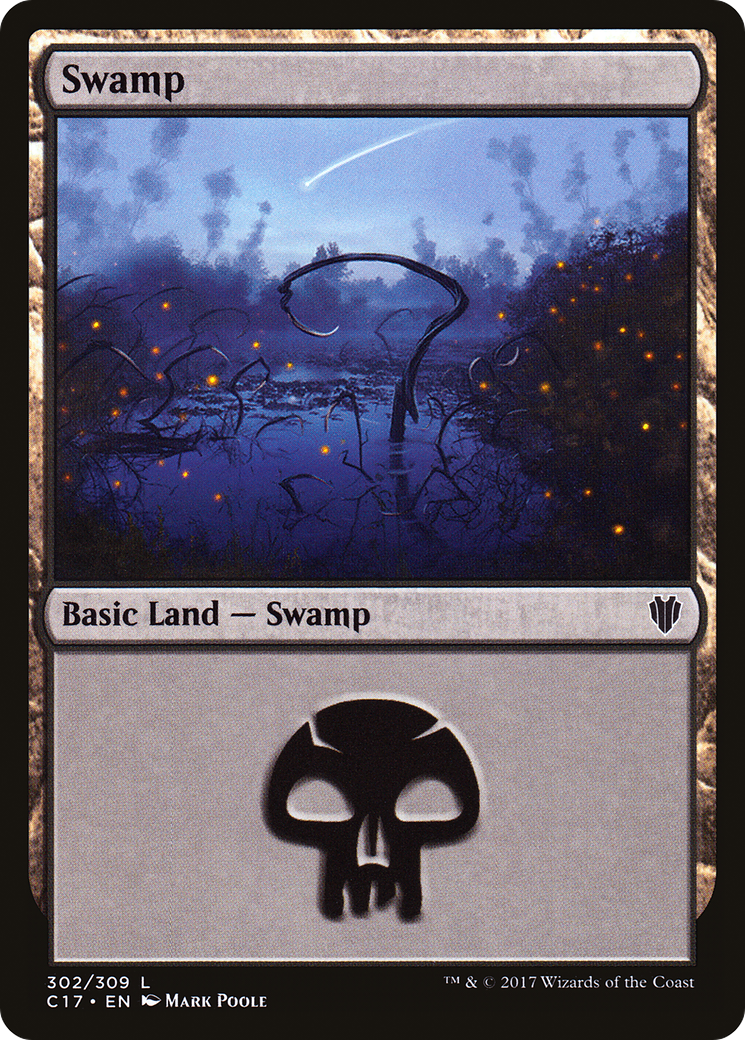 Image of Swamp (302) (C17-302) - Commander 2017