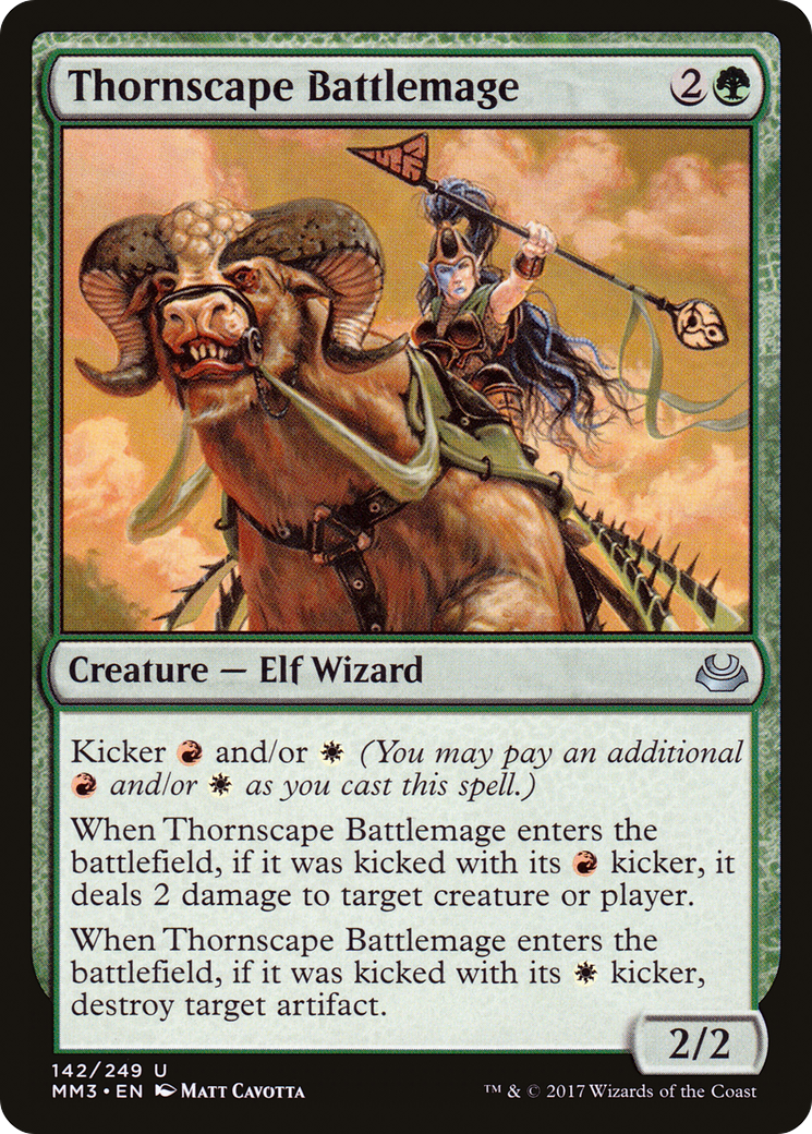 Image of Thornscape Battlemage (MM3-142) - Modern Masters 2017