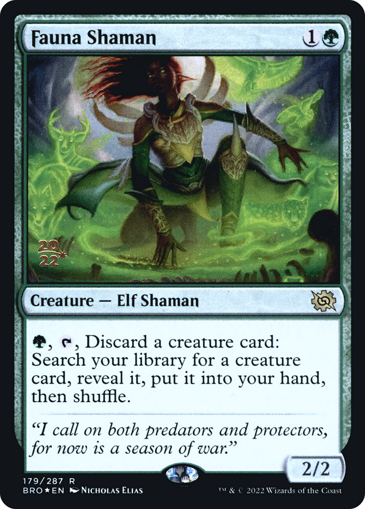 Image of Fauna Shaman (PRE-179) - The Brothers' War Promos Foil