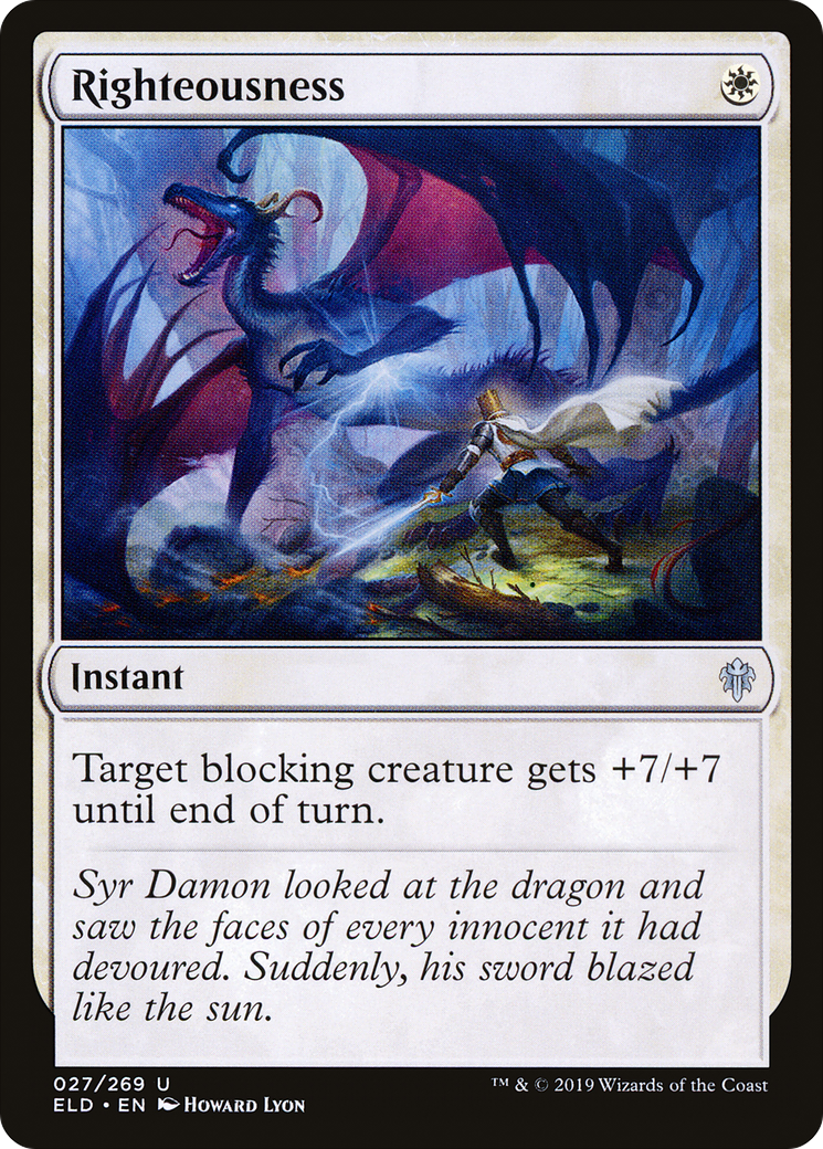 Image of Righteousness (ELD-027) - Throne of Eldraine
