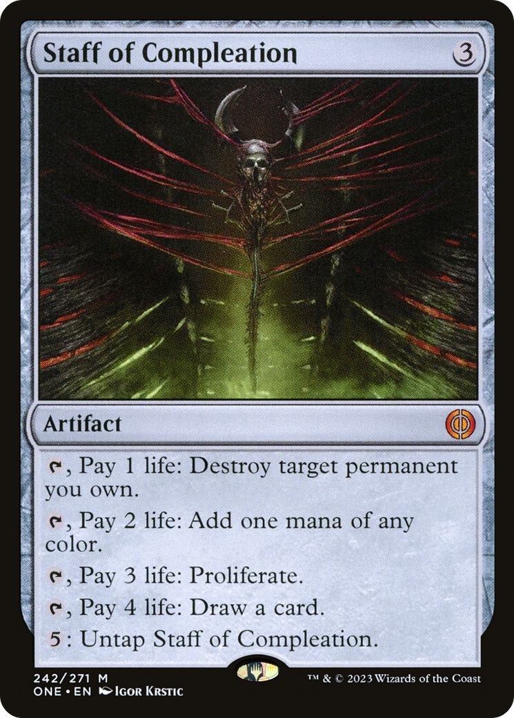 Image of Staff of Compleation (ONE-242) - Phyrexia: All Will Be One