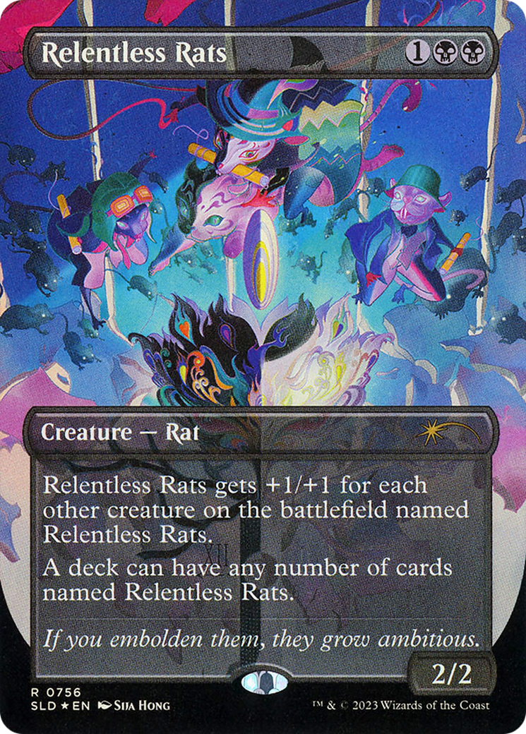 Image of Relentless Rats (756) (SLD-756) - Secret Lair Drop (Borderless) Foil