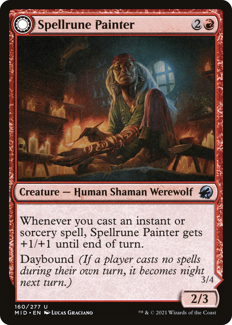 Image of Spellrune Painter (MID-160) - Innistrad: Midnight Hunt: (Double Faced Transform)