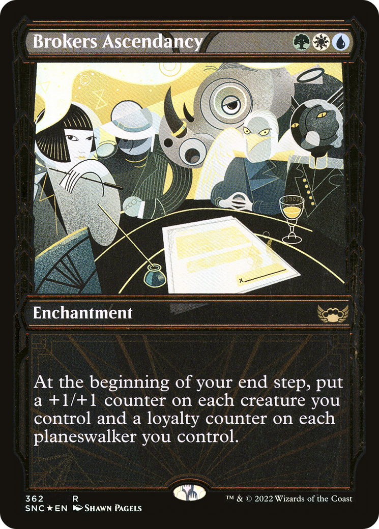 Image of Brokers Ascendancy (Gilded Foil) (SNC-362) - Streets of New Capenna: (Showcase) Foil