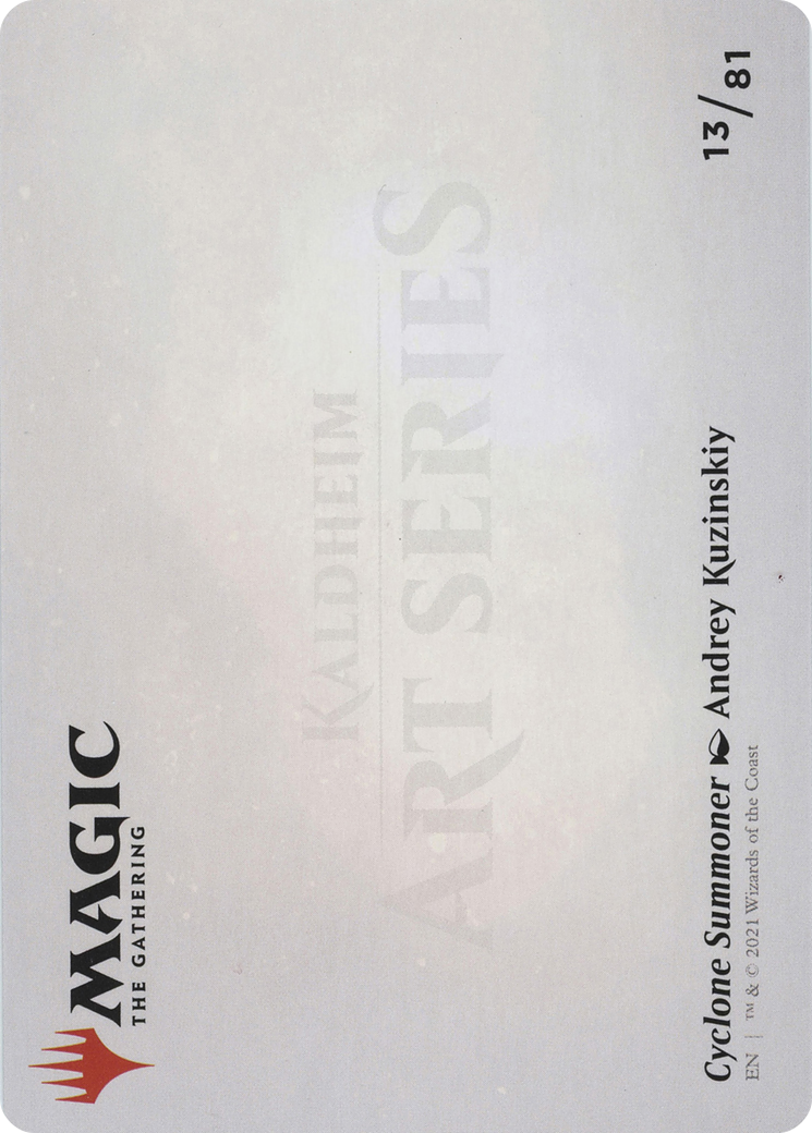 Image of Cyclone Summoner // Cyclone Summoner (ASKHM-013) - Art Series: Kaldheim (Borderless) Foil