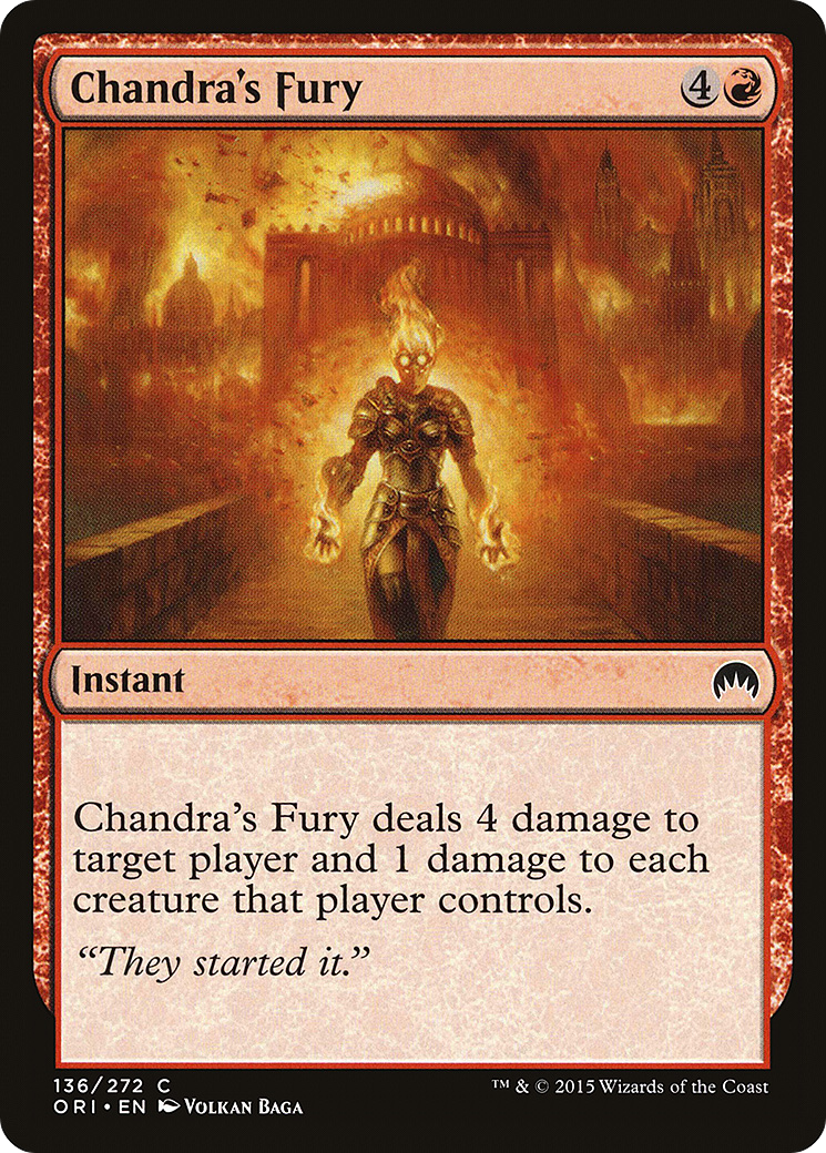 Image of Chandra's Fury (ORI-136) - Magic Origins Foil
