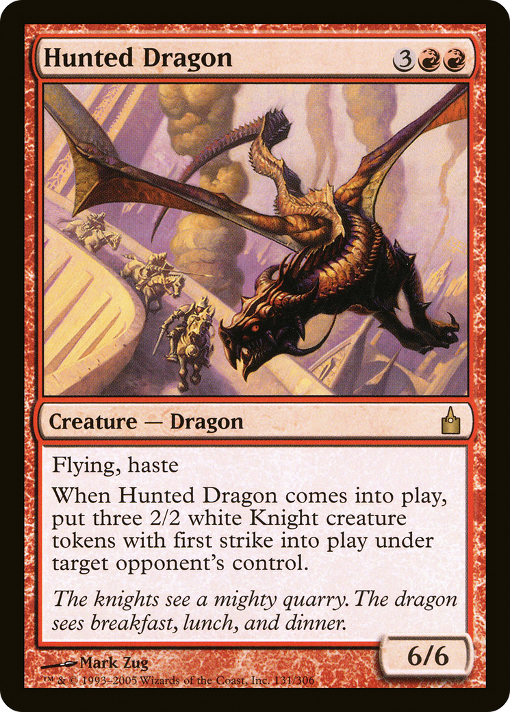 Image of Hunted Dragon (RAV-131) - Ravnica: City of Guilds Foil
