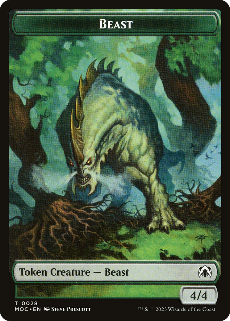 Image of Beast (TMOC-028) - March of the Machine Commander Tokens