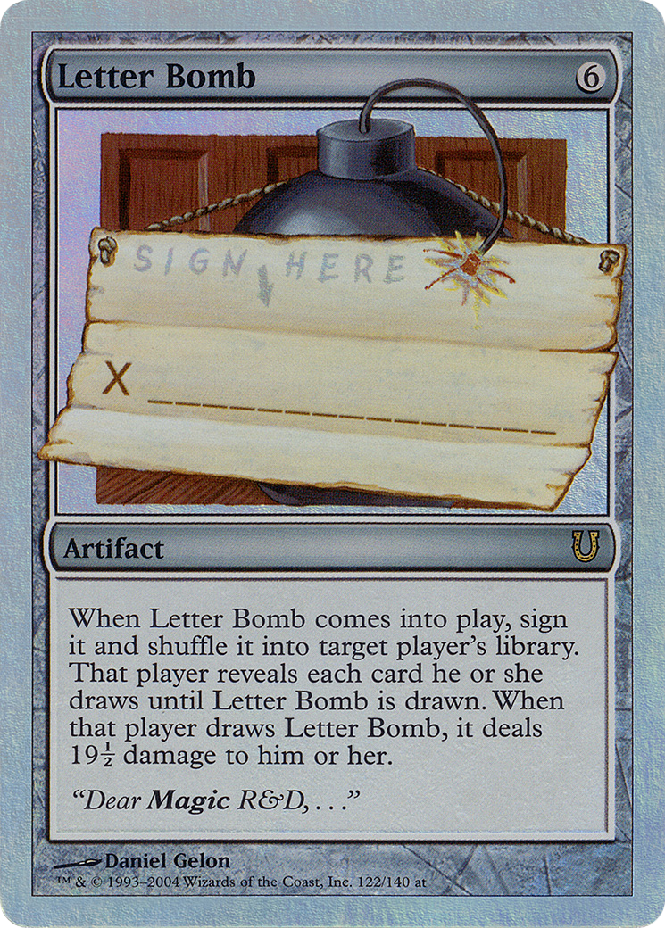Image of Letter Bomb (Alternate Foil) (UNH-122) - Unhinged Foil
