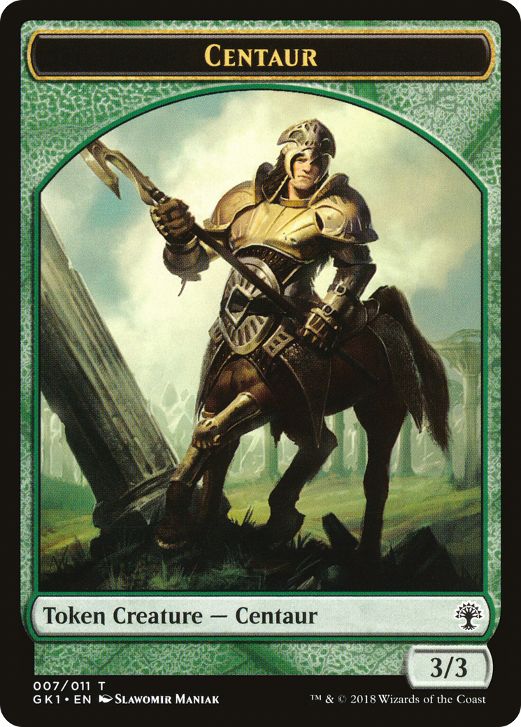 Image of Centaur (007) // Elemental (010) Double-Sided Token (GR1-7 // 10) - GRN Guild Kit Tokens
