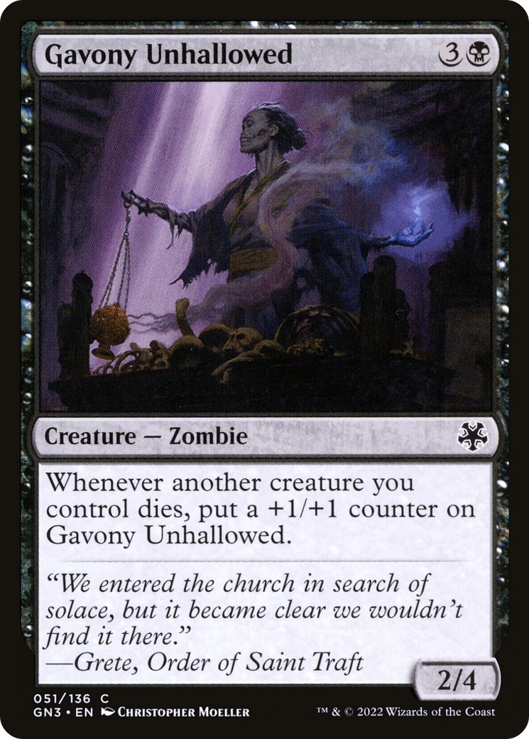 Image of Gavony Unhallowed (GN3-051) - Game Night: Free-for-All