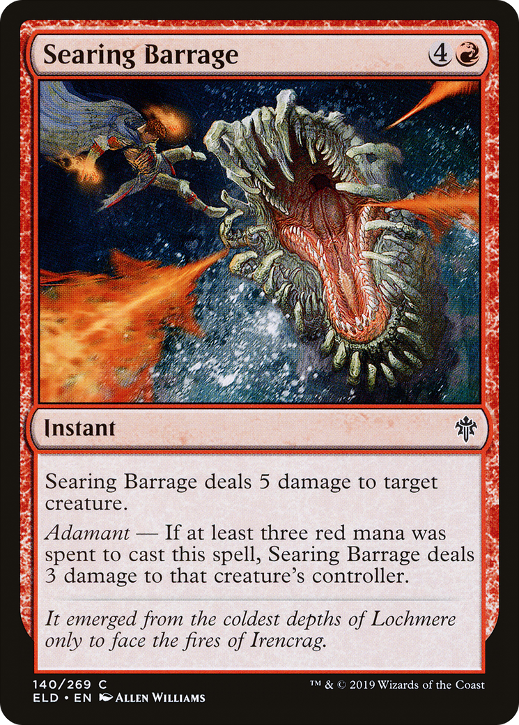 Image of Searing Barrage (ELD-140) - Throne of Eldraine Foil