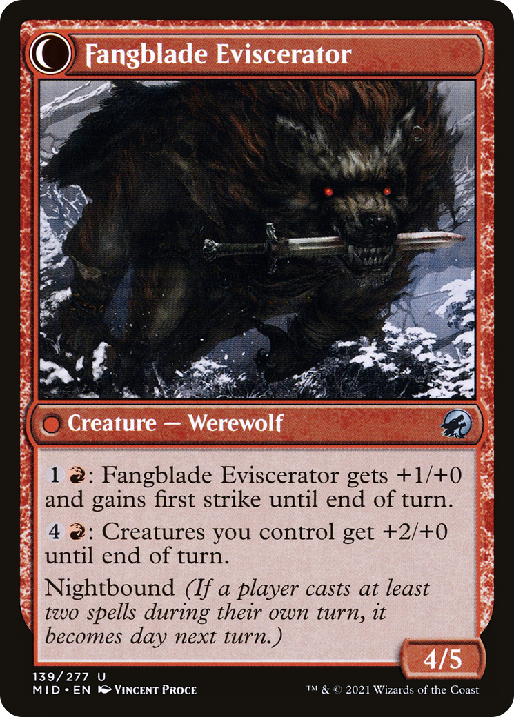 Image of Fangblade Brigand (MID-139) - Innistrad: Midnight Hunt: (Double Faced Transform)