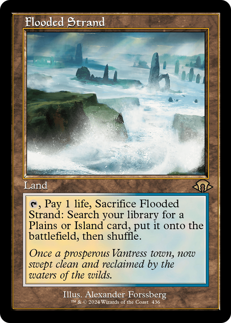 Image of Flooded Strand (Retro Frame) (MH3-436) - Modern Horizons 3 Foil