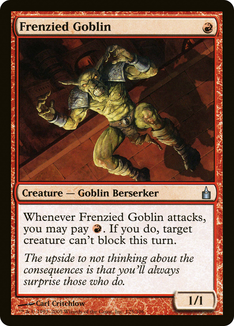 Image of Frenzied Goblin (RAV-125) - Ravnica: City of Guilds
