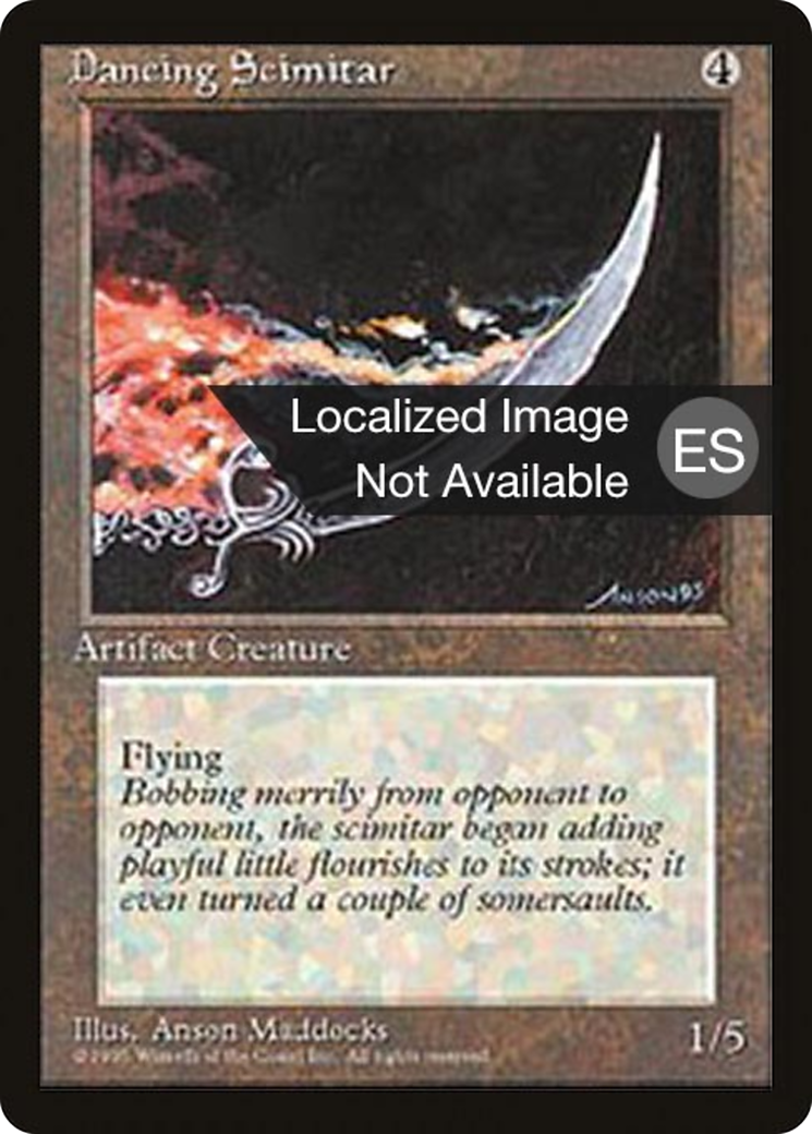 Image of Dancing Scimitar (4BB-) - Fourth Edition Foreign Black Border
