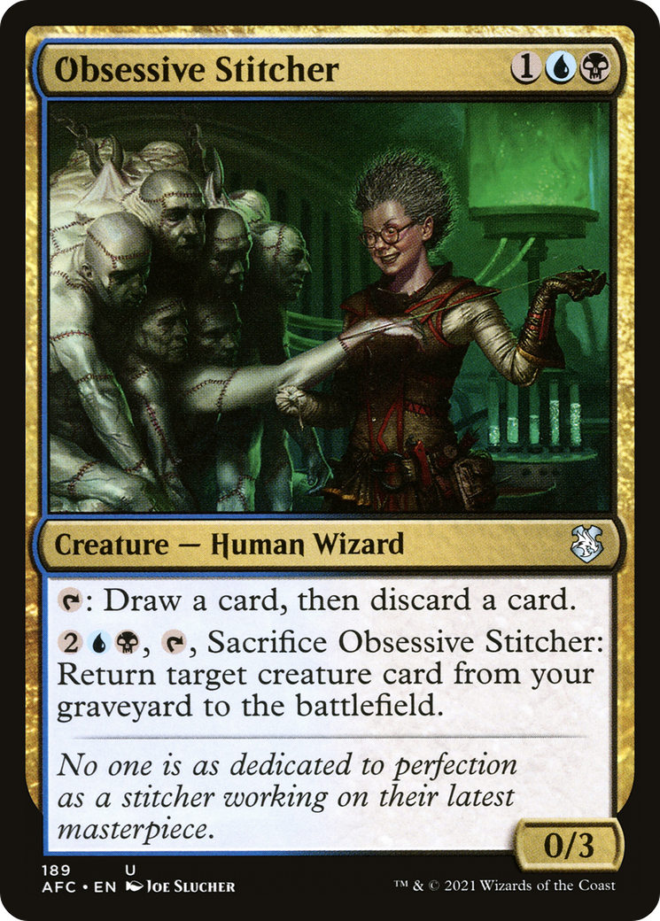 Image of Obsessive Stitcher (AFC-189) - Forgotten Realms Commander