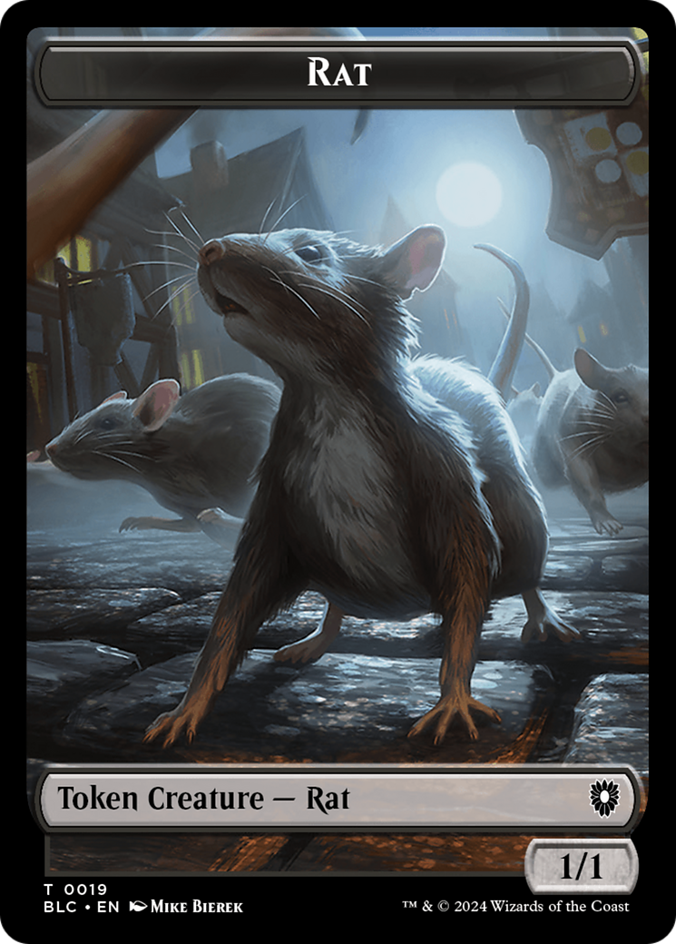 Image of Rat (TBLC-019) - Bloomburrow Commander Tokens Foil