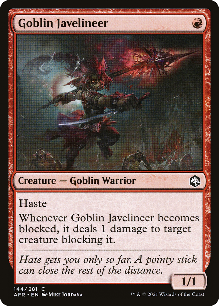 Image of Goblin Javelineer (AFR-144) - Adventures in the Forgotten Realms Foil