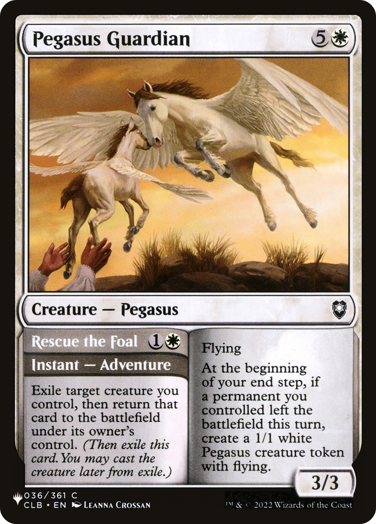 Image of Pegasus Guardian // Rescue the Foal (LIST-CLB-36) - The List