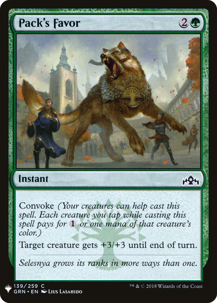 Image of Pack's Favor (LIST-GRN-139) - The List