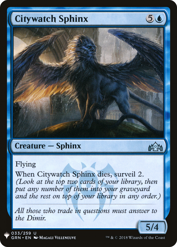 Image of Citywatch Sphinx (LIST-GRN-33) - The List