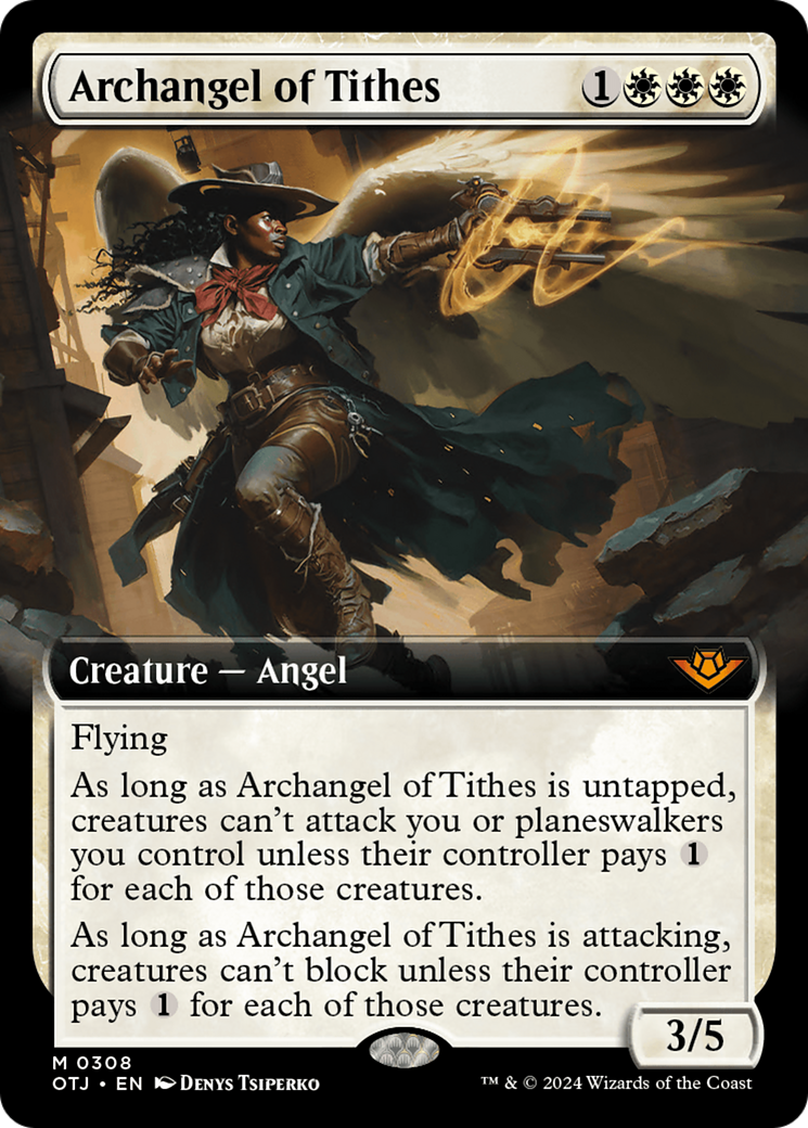 Image of Archangel of Tithes (Extended Art) (OTJ-308) - Outlaws of Thunder Junction: (Extended Art) Foil