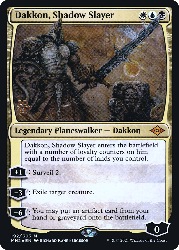 Image of Dakkon, Shadow Slayer (PRE-192) - Modern Horizons 2 Promos Foil