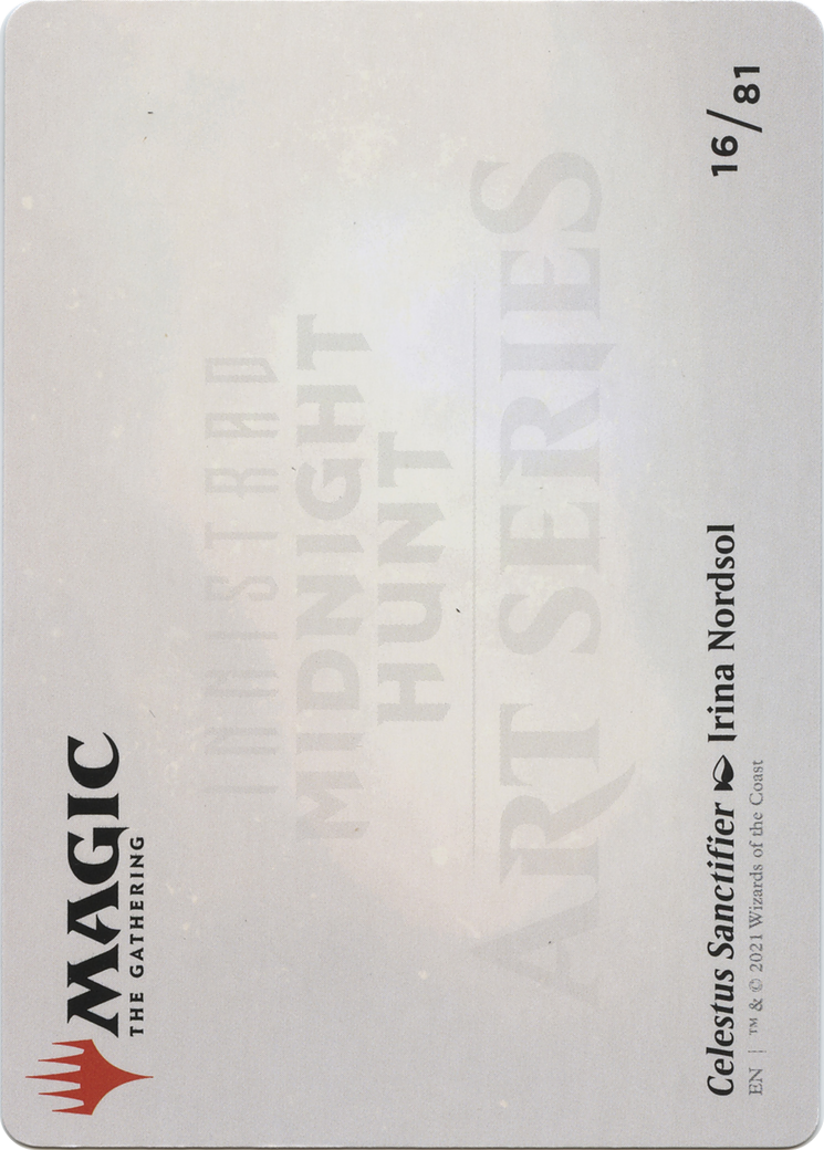 Image of Celestus Sanctifier // Celestus Sanctifier (AMID-016) - Midnight Hunt Art Series (Borderless) Foil