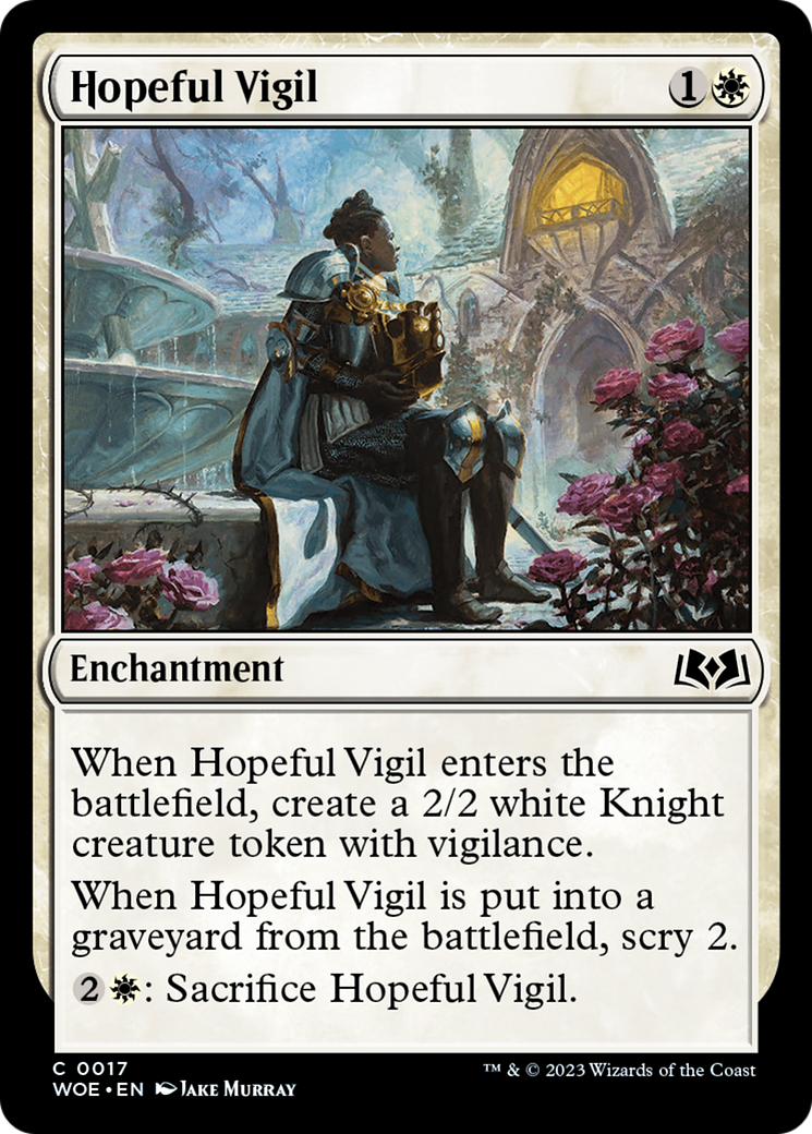 Image of Hopeful Vigil (WOE-017) - Wilds of Eldraine Foil