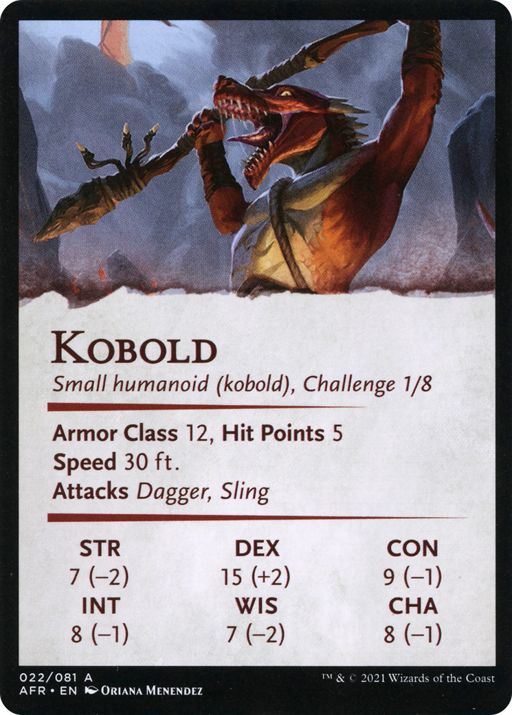 Image of Minion of the Mighty // Kobold (AAFR-022) - Adventures in the Forgotten Realms Art Series (Borderless)
