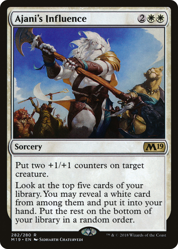 Image of Ajani's Influence (M19-282) - Core Set 2019