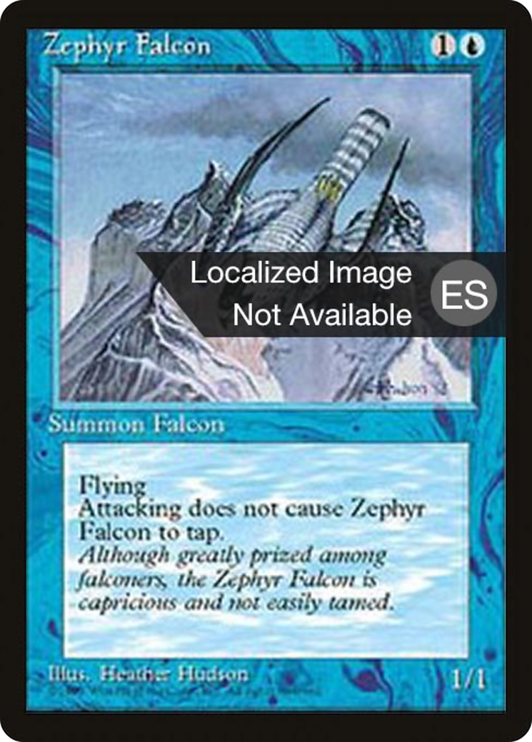 Image of Zephyr Falcon (4BB-) - Fourth Edition Foreign Black Border
