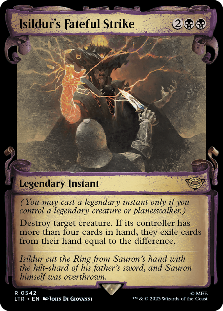 Image of Isildur's Fateful Strike (Showcase Scrolls) (LTR-542) - The Lord of the Rings: Tales of Middle-earth: (Showcase) Foil