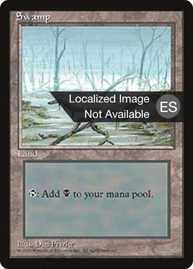 Image of Swamp (A) (4BB-192) - Fourth Edition Foreign Black Border