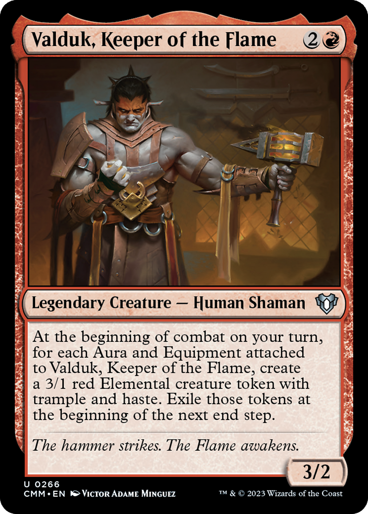 Image of Valduk, Keeper of the Flame (CMM-266) - Commander Masters Foil